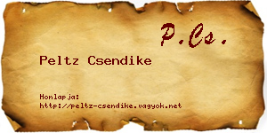 Peltz Csendike névjegykártya
